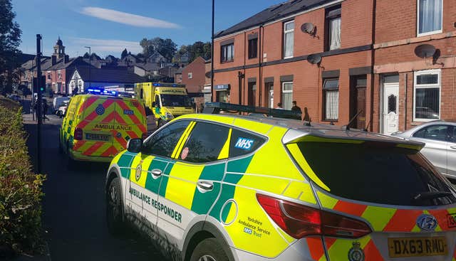 Emergency services outside Fir Vale School in Sheffield