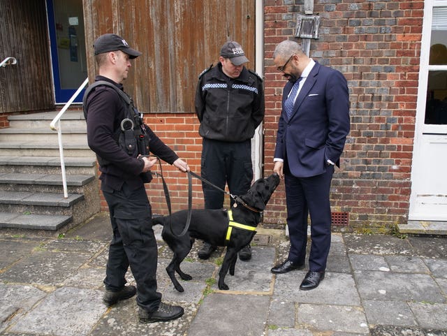 James Cleverly visit to Sussex Police