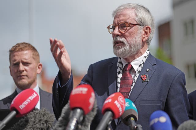 Former Sinn Fein president Gerry Adams outside the High Court in Dublin 