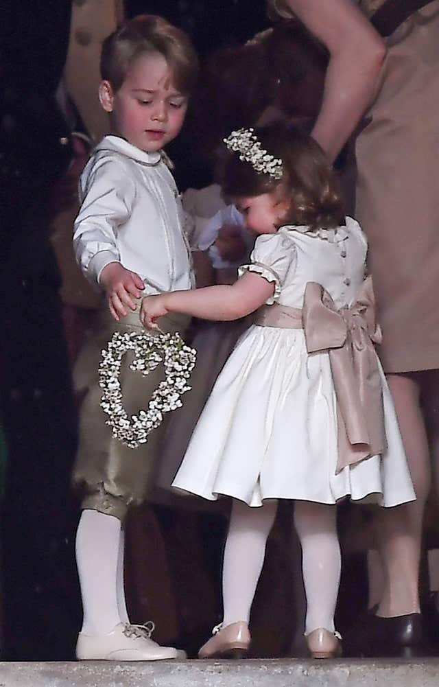 George and Charlotte at Pippa Middleton's wedding