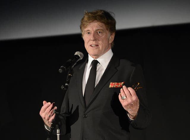 Robert Redford speaks before the screening of a film at the first Sundance London Film and Music Festival