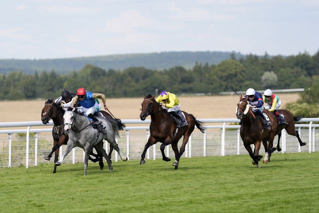 Haunted Dream, second left, won the Regent Seven Seas Cruises Bentinck Conditions Stakes