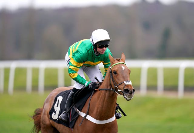 Under Control ridden by jockey Nico de Boinville wins the BetVictor Proud Sponsors Of Newbury Juvenile Hurdle at Newbury Racecourse 