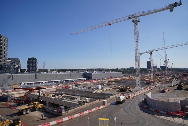 A general view of the HS2 site at Old Oak Common station in west London