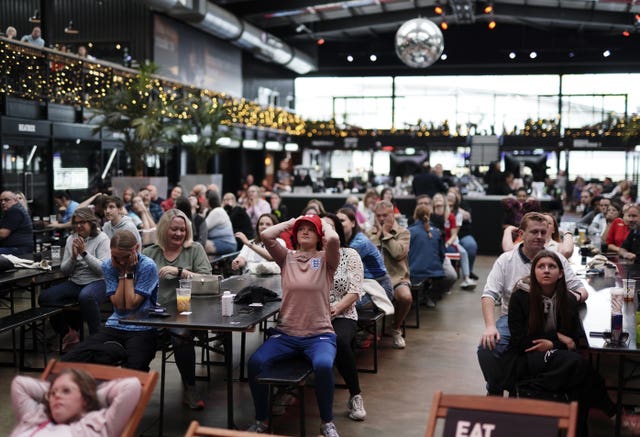 England fans watched on at BOXPARK in London