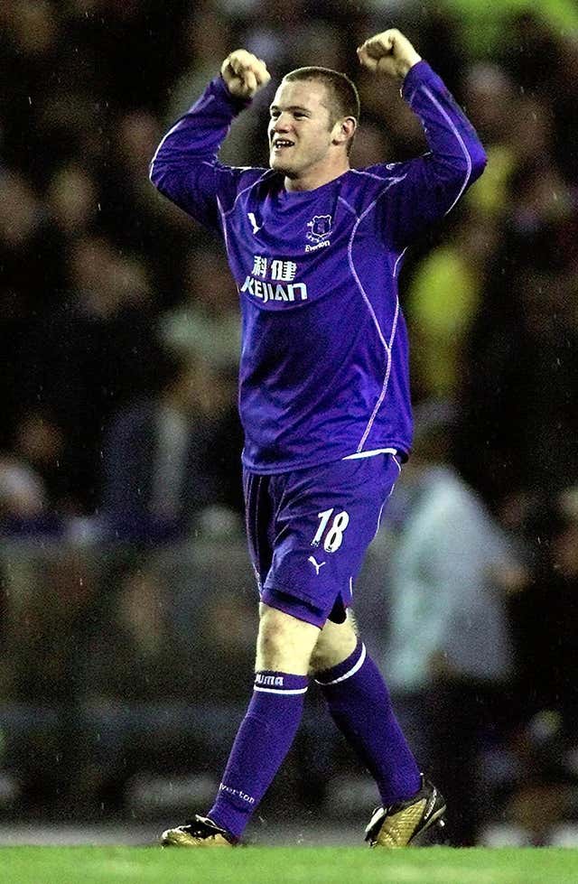 Rooney was just 18 when he scored the last goal of his first spell at Everton