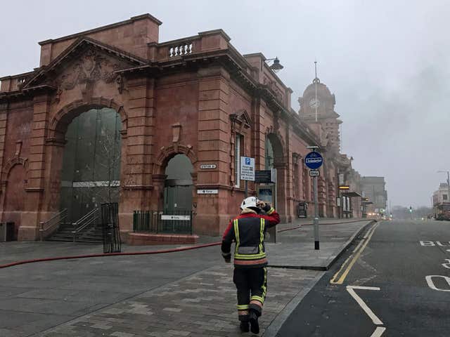 Nottingham railway station fire