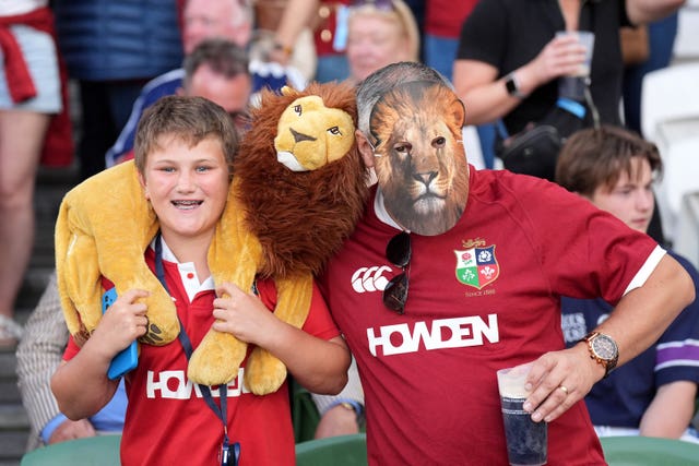Two British and Irish Lions fans in Dublin