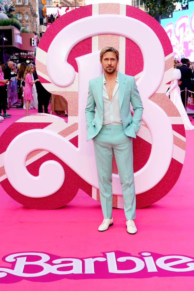 Ryan Gosling at the European premiere of Barbie at Cineworld Leicester Square in London