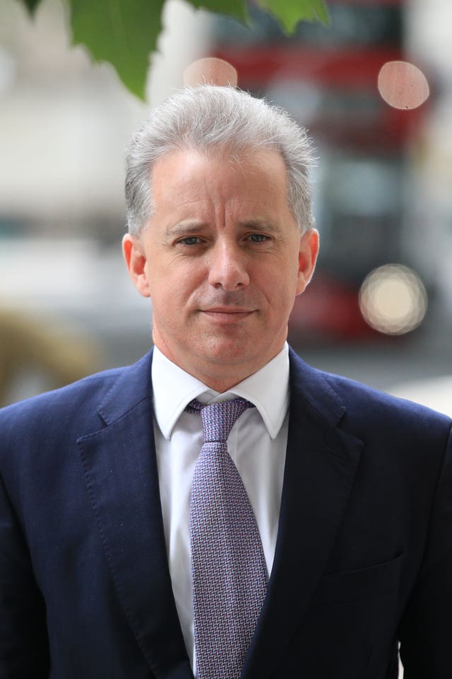 Christopher Steele, a former British spy who wrote a 2016 dossier about alleged links between Donald Trump and Vladimir Putin