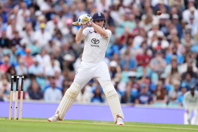 Harry Brook lines up a big shot at a bouncer
