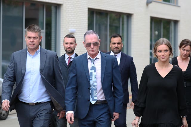 Paul Gascoigne arrives at Teesside Crown Court 