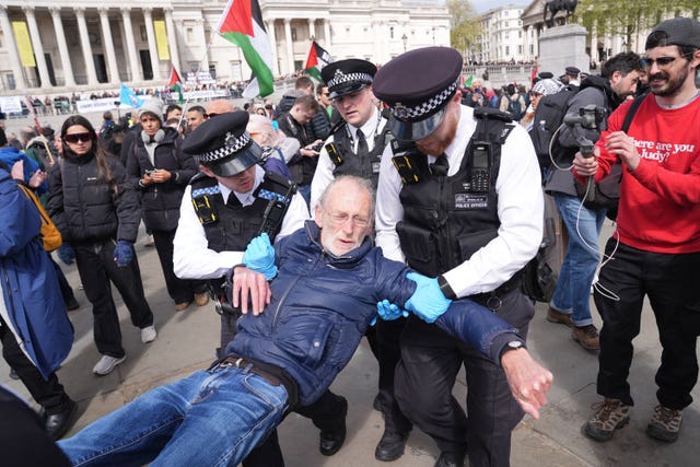 Police make arrests at protest against Palestine Action ban in central ...