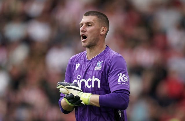 Sam Johnstone in goal for Crystal Palace