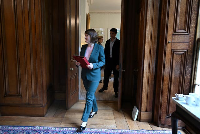 Chancellor of the Exchequer Rachel Reeves arrives for the announcement of the establishment of the National Wealth Fund during a meeting of the National Wealth Fund Taskforce in 11 Downing Street