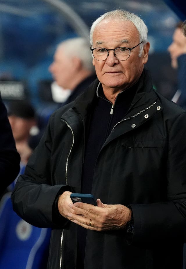 Claudio Ranieri on the touchline