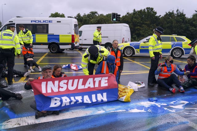 An Insulate Britain protest
