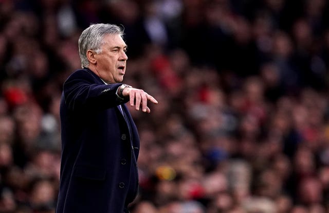 Carlo Ancelotti's Everton face his old club Chelsea away this weekend (John Walton/PA).