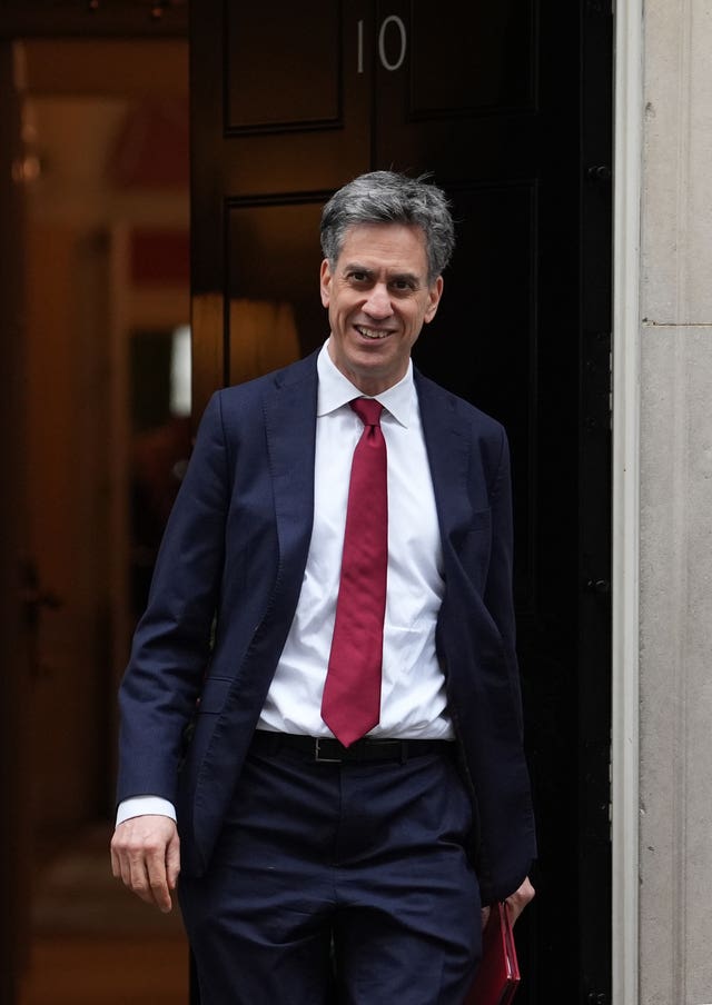 Ed Miliband leaves Downing Street after a Cabinet meeting