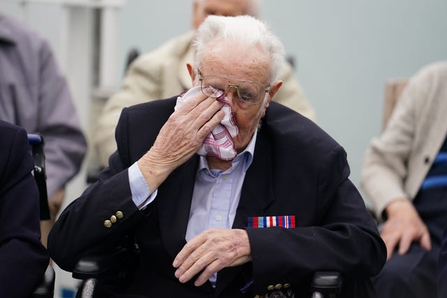 100-year-old D-Day veteran Jack Mortimer, from Leeds, shed a tear for lost comrades