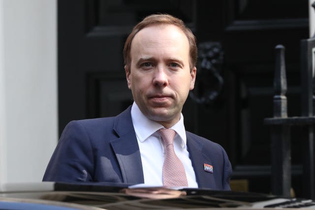 Health Secretary Matt Hancock (Jonathan Brady/PA Wire)