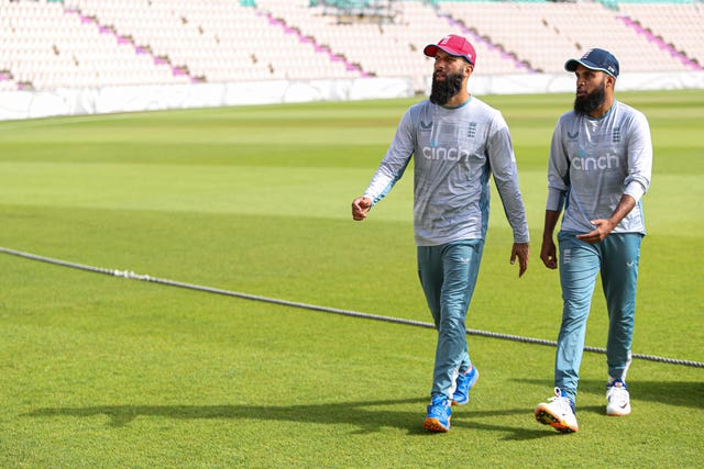 Moeen Ali, left, and Adil Rashid, right, are ahead of Liam Dawson in England's white-ball pecking order (Kieran Cleeves/PA)