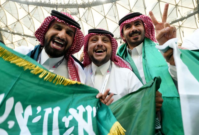 Fans at Argentina v Saudi Arabia