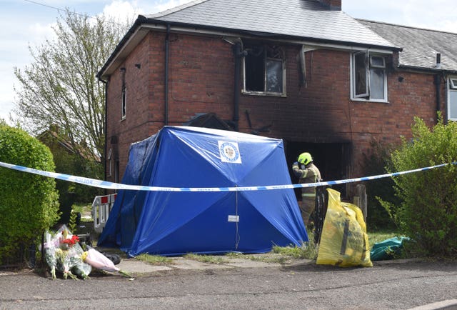 Sedgley fire scene