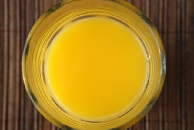 A glass of orange juice