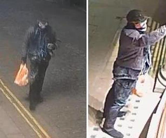 CCTV images issued by the Metropolitan Police of a person officers wish to trace