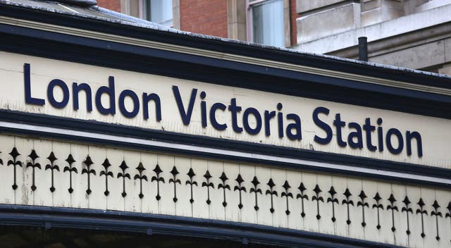 Victoria railway station in London (Philip Toscano/PA)