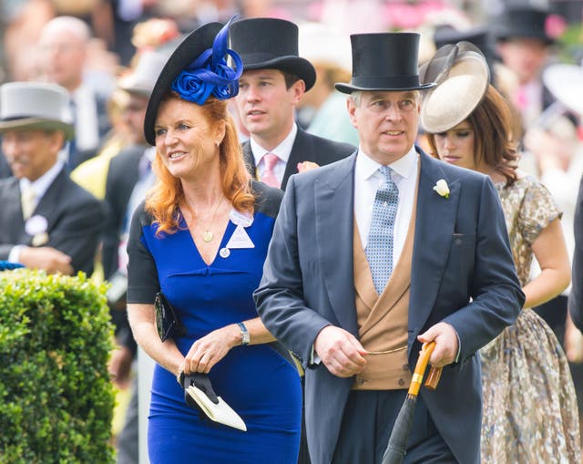 Sarah Ferguson and the Duke of York at Royal Ascot in 2015 