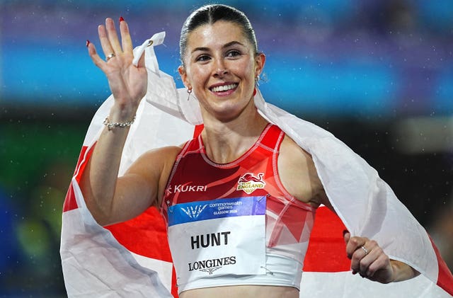 Amy Hunt celebrates silver