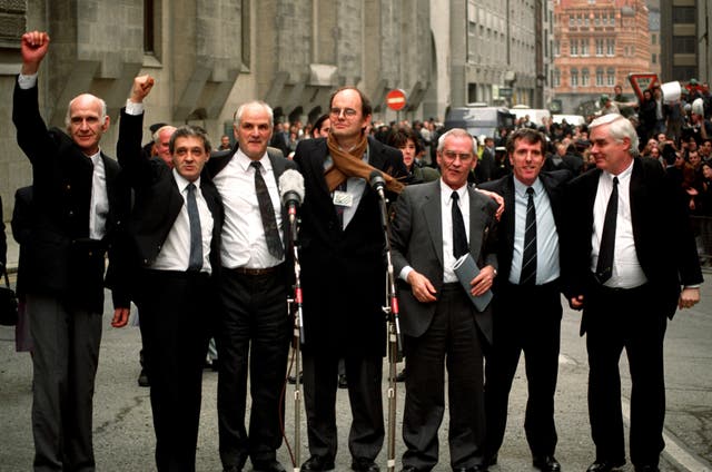 Birmingham Six celebrate victory