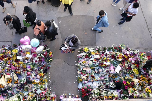 People laid flowers near the scene 