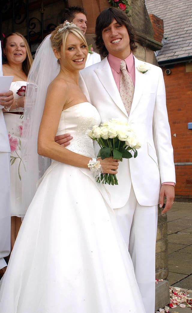Tess Daly and Vernon Kay leaving St Mary’s Church, Horwich, Bolton on their wedding day