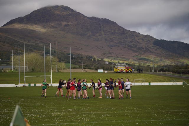 A fire engine at Cooley Kickhams GAA Club