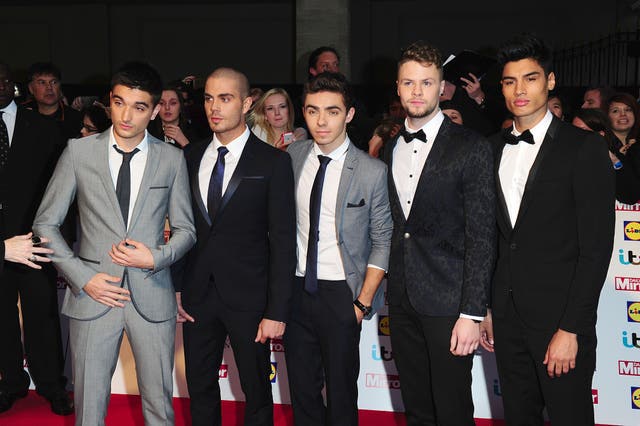 From left, Tom Parker, Max George, Nathan Sykes, Jay McGuinness and Siva Kaneswaran in 2013 