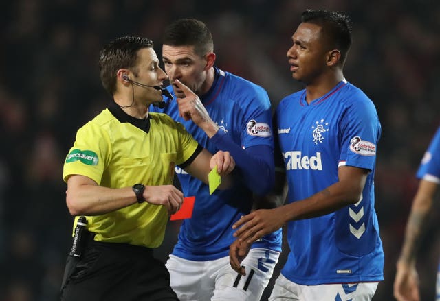 Alfredo Morelos was shown five red cards last season