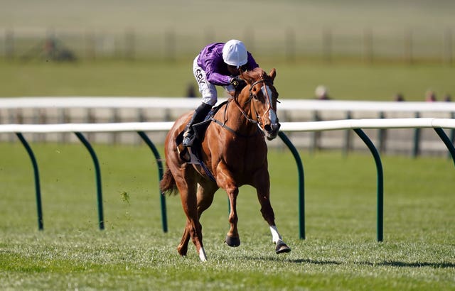 Mammas Girl winning the Nell Gwyn Stakes at Newmarket