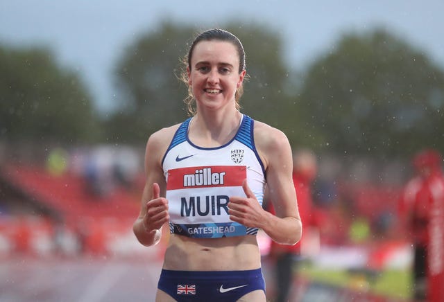 Laura Muir after a race