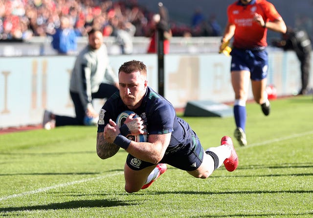 Hogg scored his 20th try for Scotland in Rome
