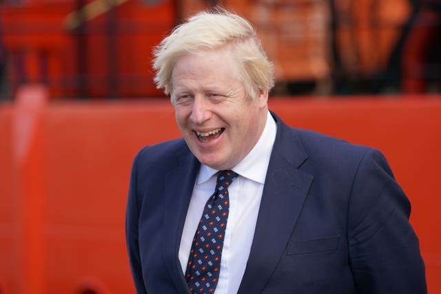 Boris Johnson laughing