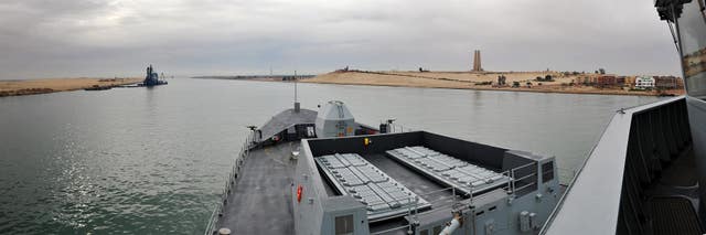 HMS Daring in the Suez Canal