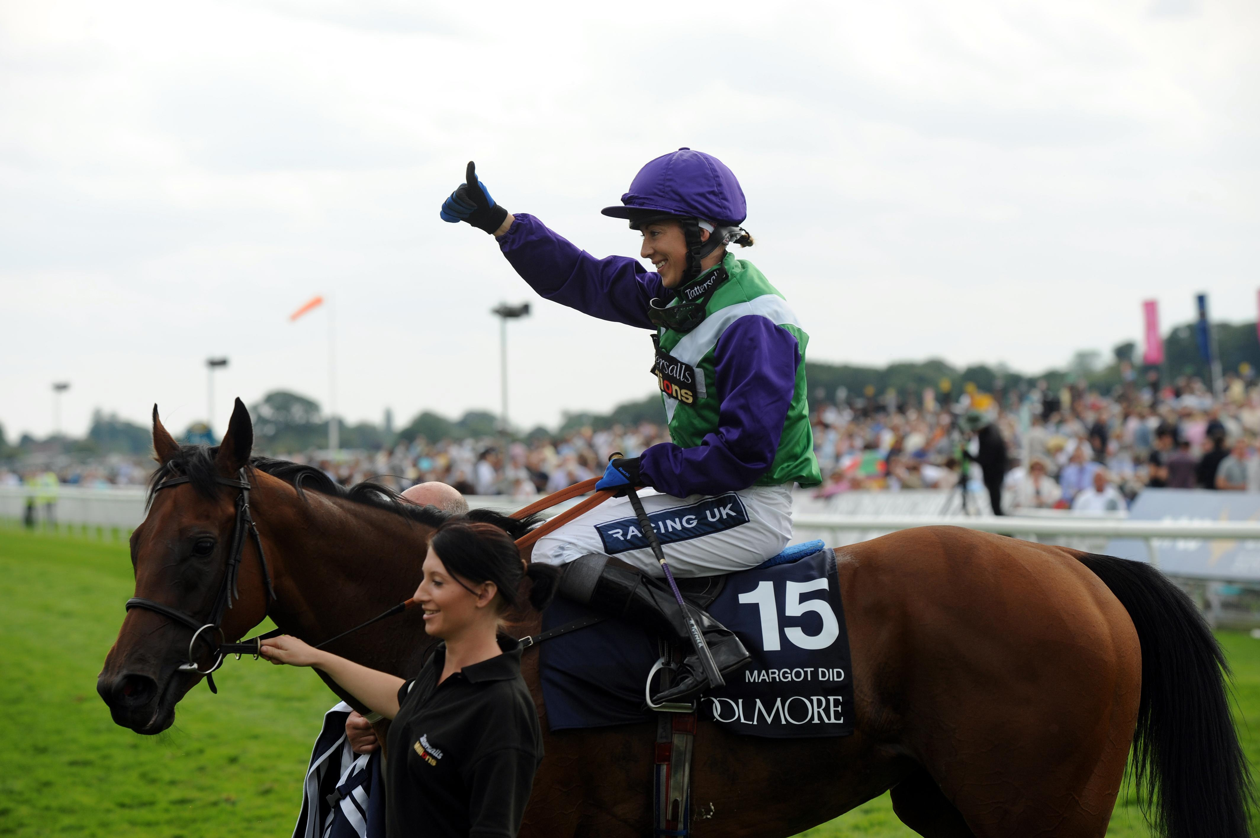 Hayley Turner and Margot Did celebrate their Nunthorpe win in 2011