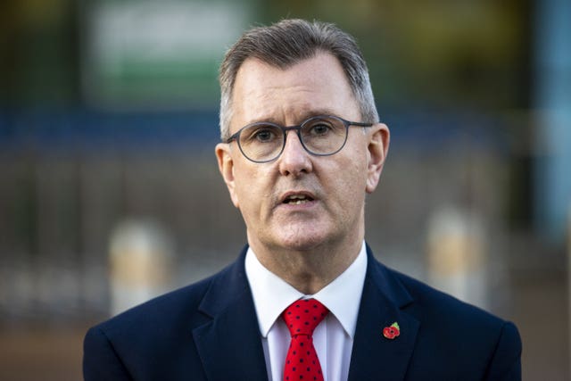 DUP leader Sir Jeffrey Donaldson