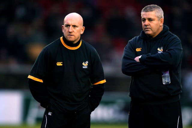Former rugby league star Shaun Edwards, left, spent 10 years as Wasps' defensive coach from 2001, working alongside former head coach Warren Gatland, right, from 2002-2005