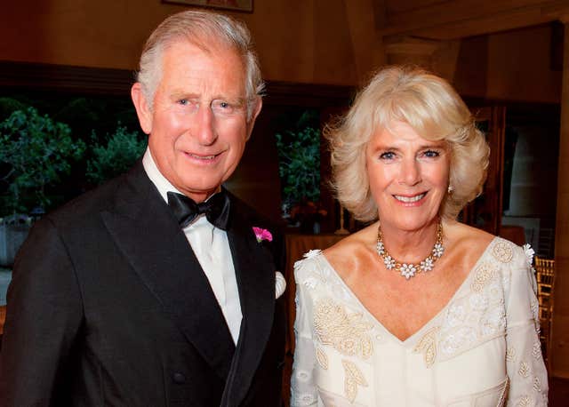 The picture shows the royal couple in the Orchard Room during the private 70th birthday party of The Duchess of Cornwall at Highgrove on Saturday July 15 2017 (Hugo Burnand)