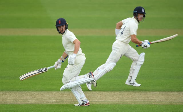 Bracey (left) on his way to 85 in England's intra-squad warm-up in Southampton.