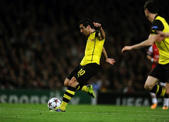 Mkhitaryan scored against Arsenal for Borussia Dortmund in 2013.